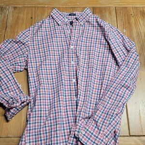 Men's Checkered Shirt - Red and Blue